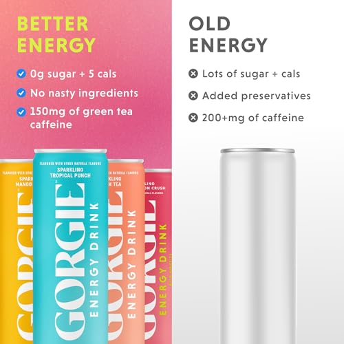 GORGIE Sugar-Free Natural Energy Drink, Coffee Replacement, Vegan