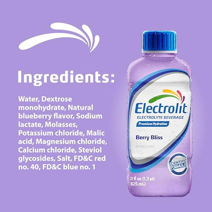 Premium Electrolyte Hydration Drink with Magnesium Potassium & Calcium 12 Pack