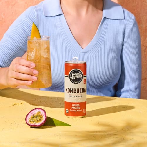 Mango Passion Organic Kombucha Tea Drink with Probiotics 24 Pack