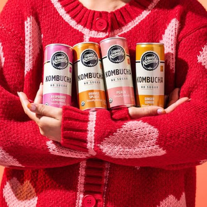 Sugar Free Organic Kombucha Tea Drink Variety Pack with Probiotics