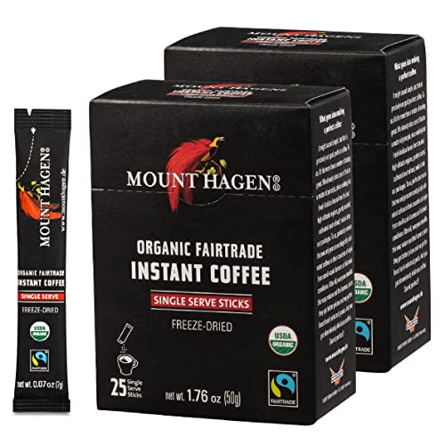 Organic Medium Roast Arabica Instant Coffee Pouches 25 Count