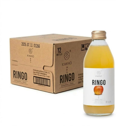 Kimino Ringo Apple Sparkling Juice, Aomori Fuji Apple, 12 Pack, 8.45 Fl Oz
