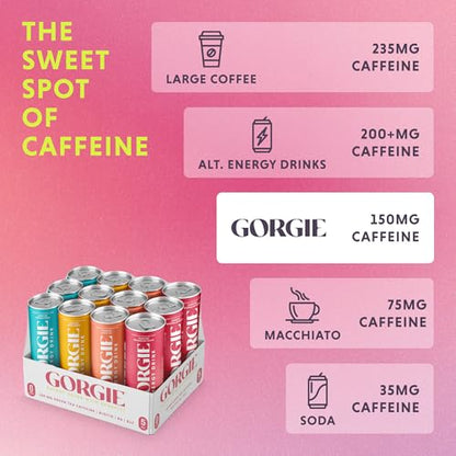 GORGIE Sugar-Free Natural Energy Drink, Coffee Replacement, Vegan