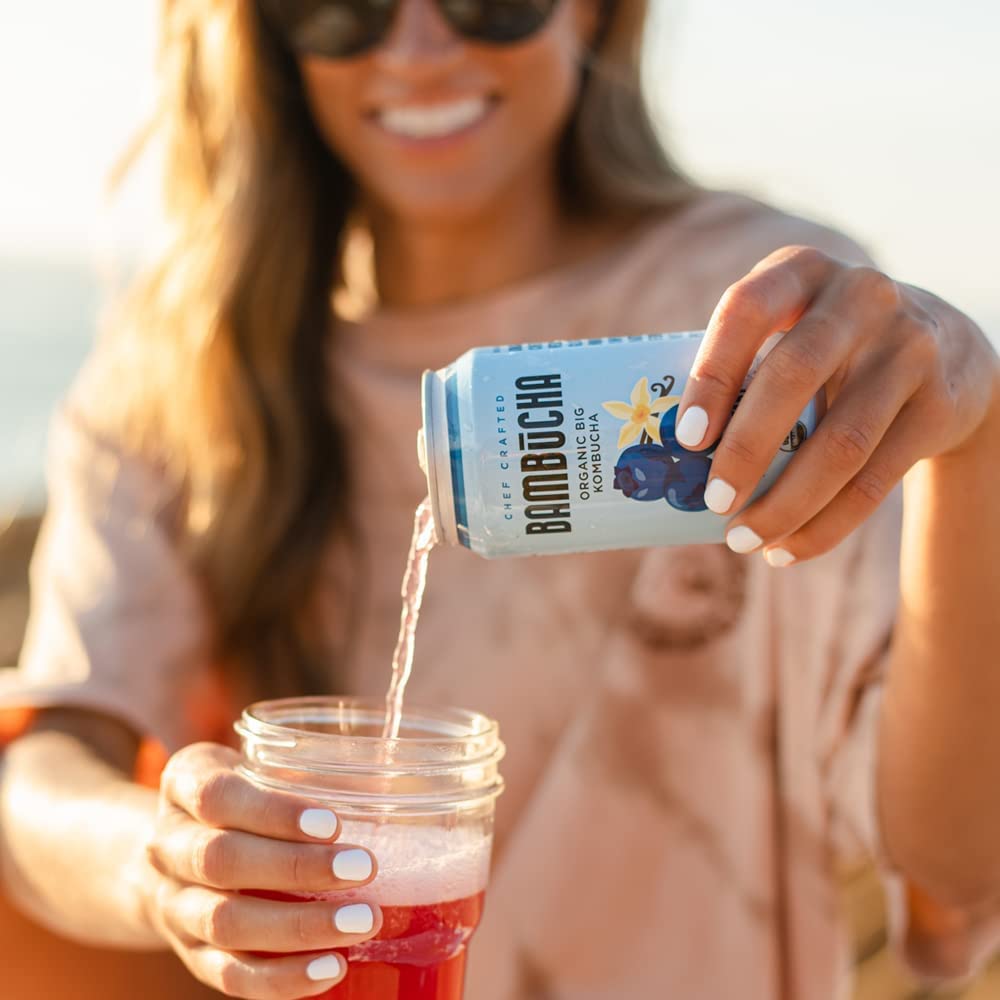 Organic Blueberry Kombucha Tea Drink with Probiotics 12 Pack
