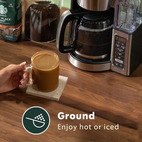 Dark Roast Espresso Ground Coffee 100% Arabica Beans 28 oz
