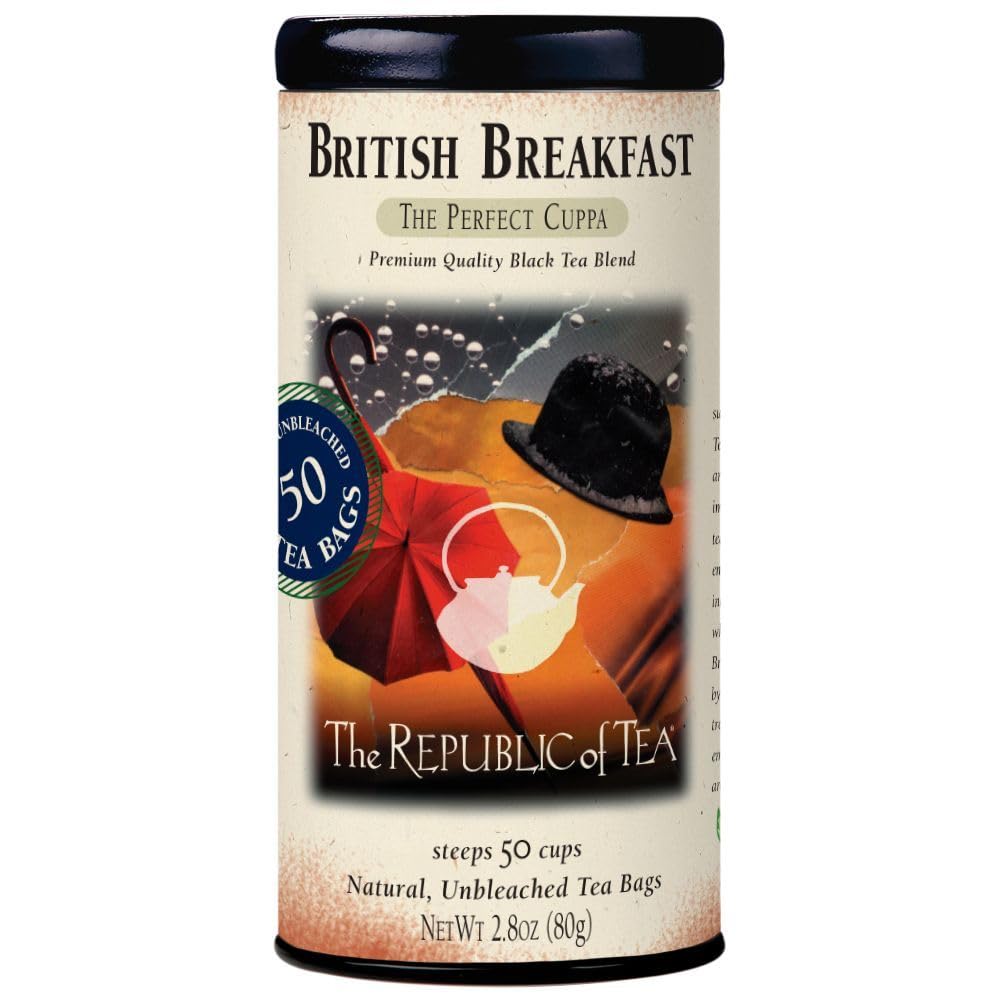 The Republic of Tea - British Breakfast Tea, Gourmet Black Tea | Caffeinated