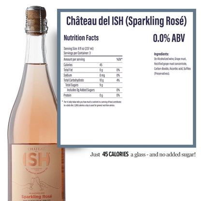 Non Alcoholic Sparkling Wine with Low Sugar 750ml Bottle
