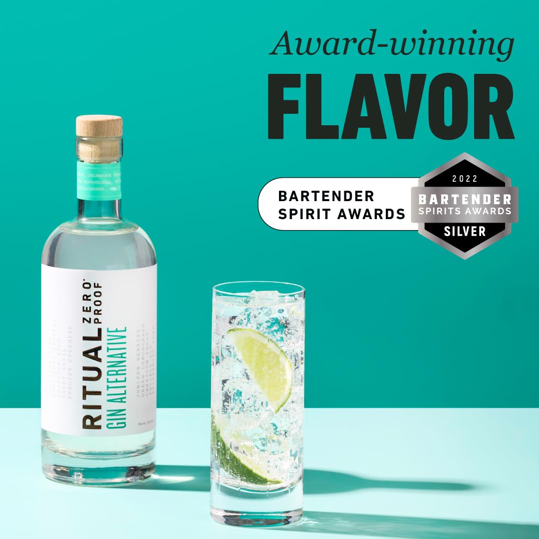 Zero Proof Gin Alternative Non Alcoholic Spirit for Cocktails 750ml