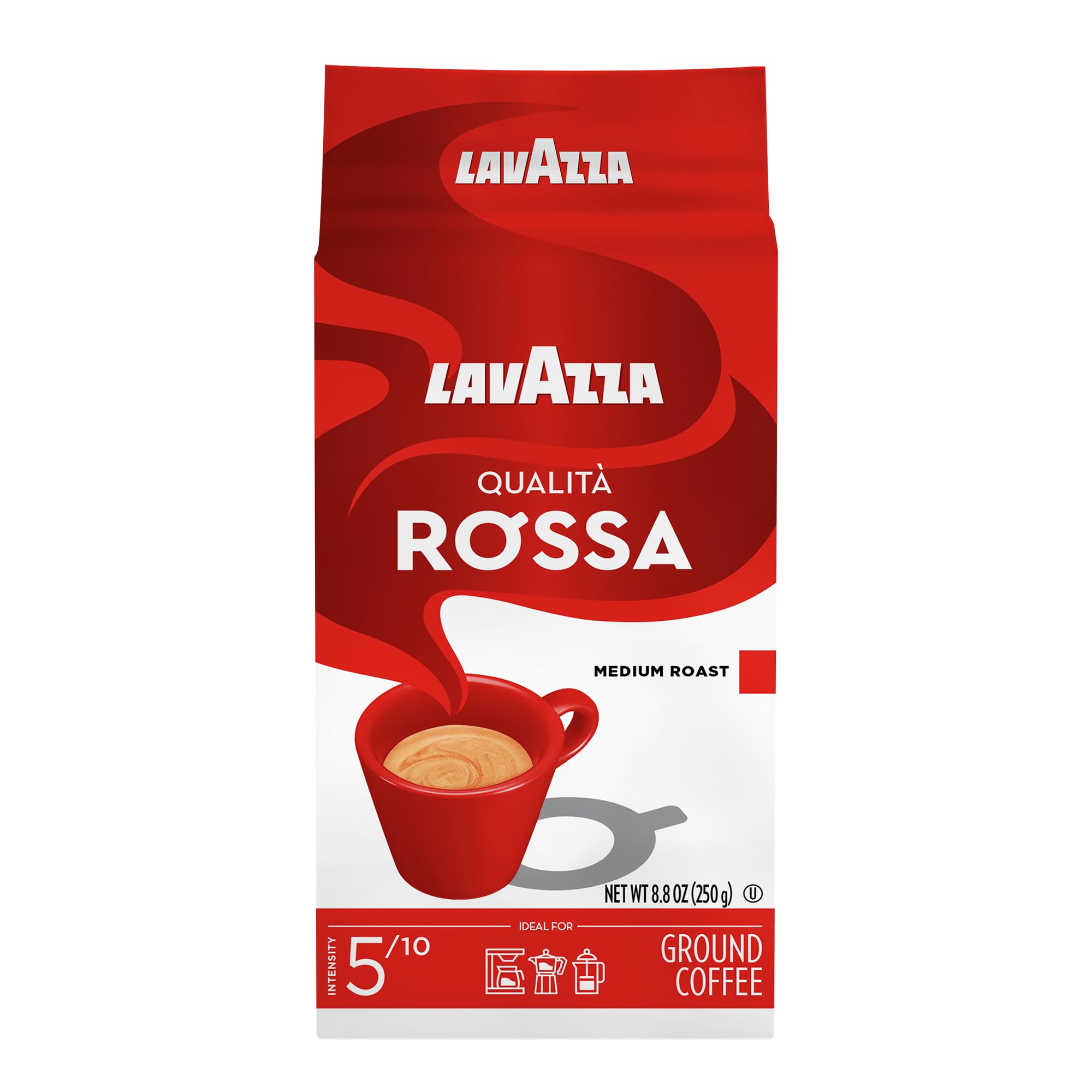 Qualità Rossa Medium Roast Ground Coffee Arabica Robusta Blend