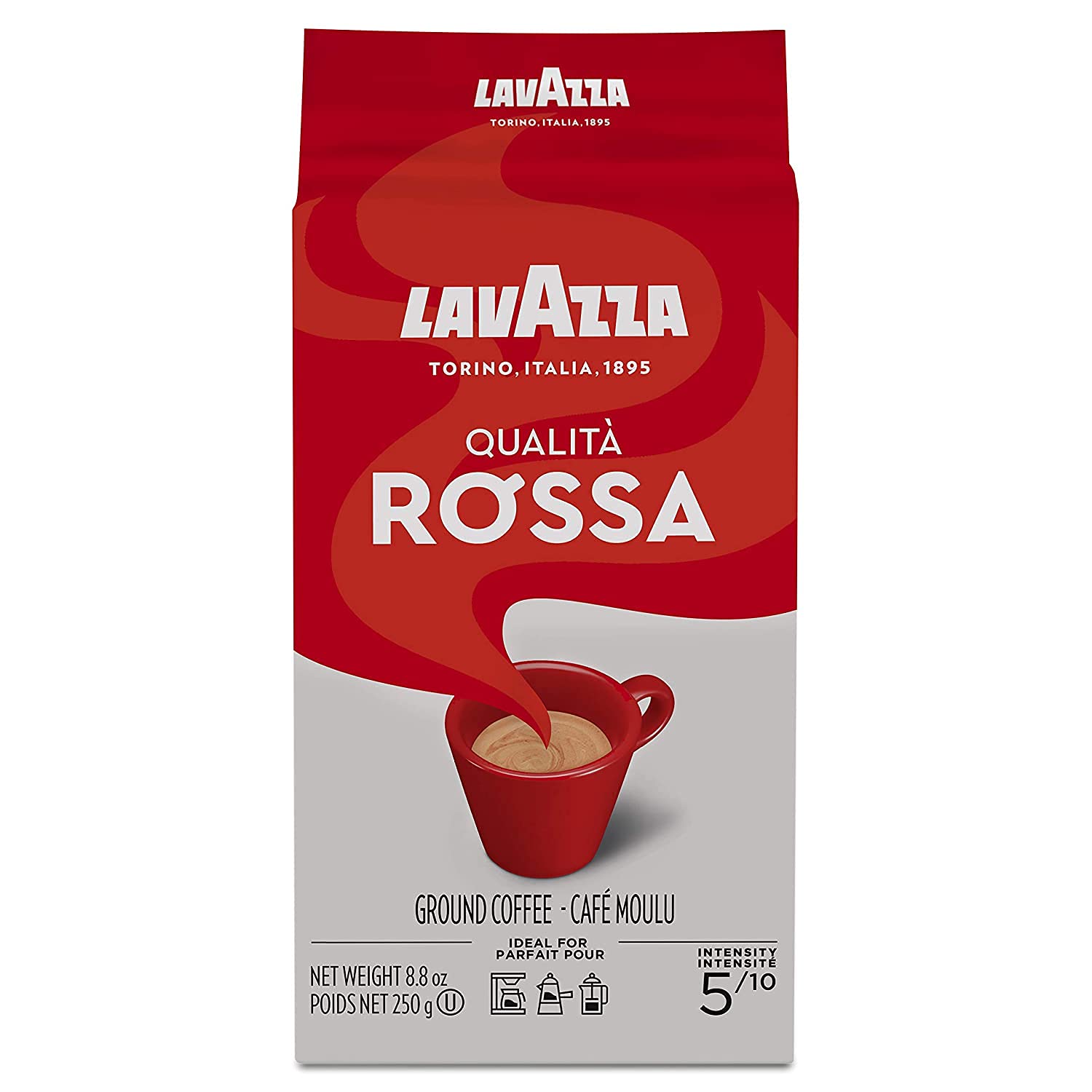 Qualità Rossa Medium Roast Ground Coffee Arabica Robusta Blend