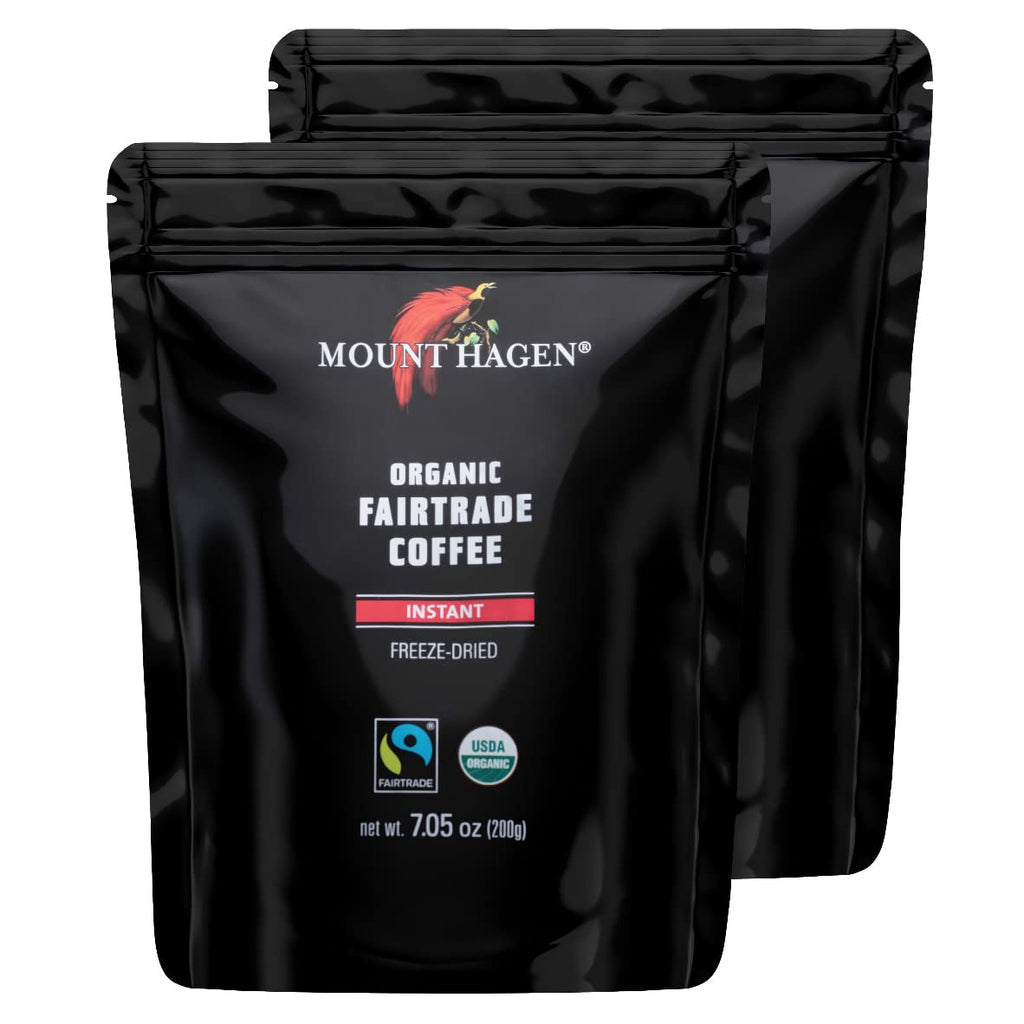 Mount Hagen Organic Fair Trade Freeze Dried Instant Coffee Variations