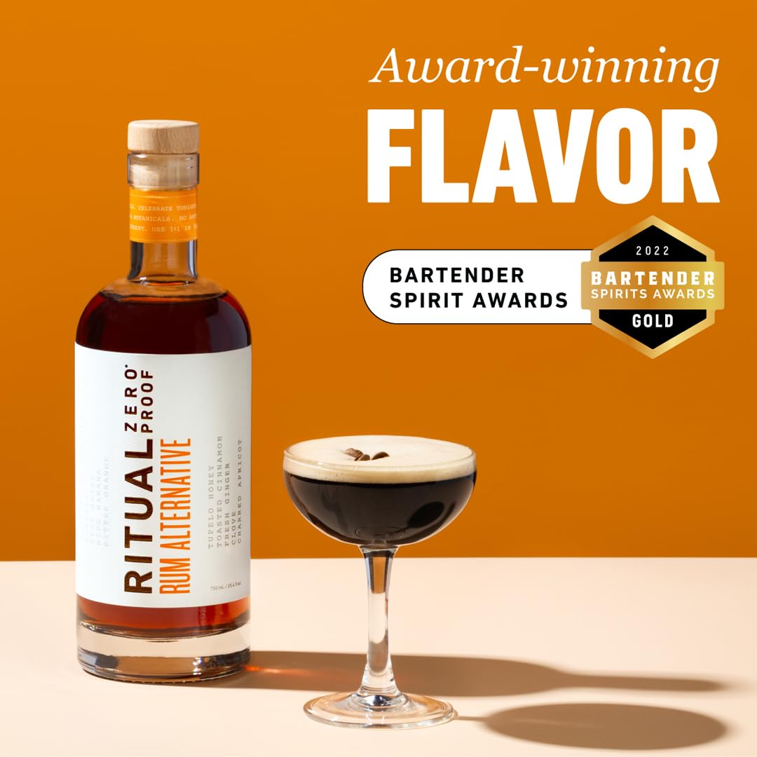 Zero Proof Rum Alternative Non Alcoholic Spirit for Cocktails 750ml