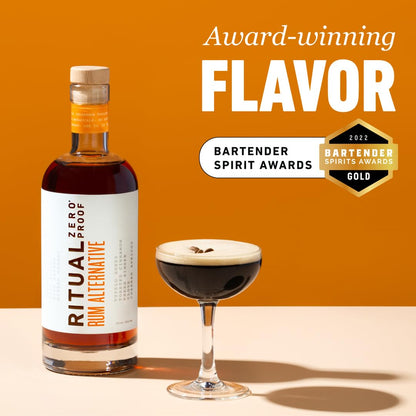 Zero Proof Rum Alternative Non Alcoholic Spirit for Cocktails 750ml