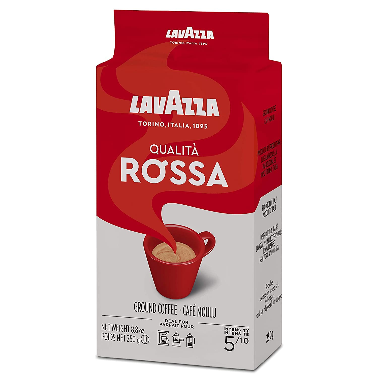 Qualità Rossa Medium Roast Ground Coffee Arabica Robusta Blend