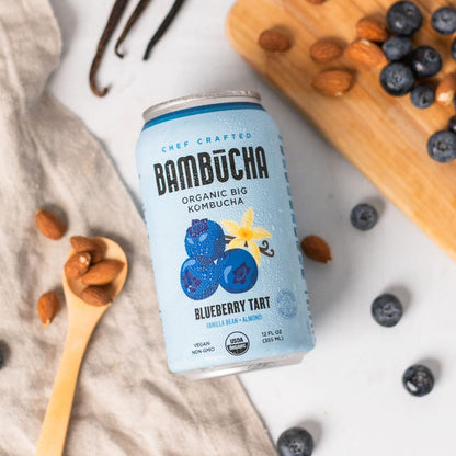 Organic Blueberry Kombucha Tea Drink with Probiotics 12 Pack