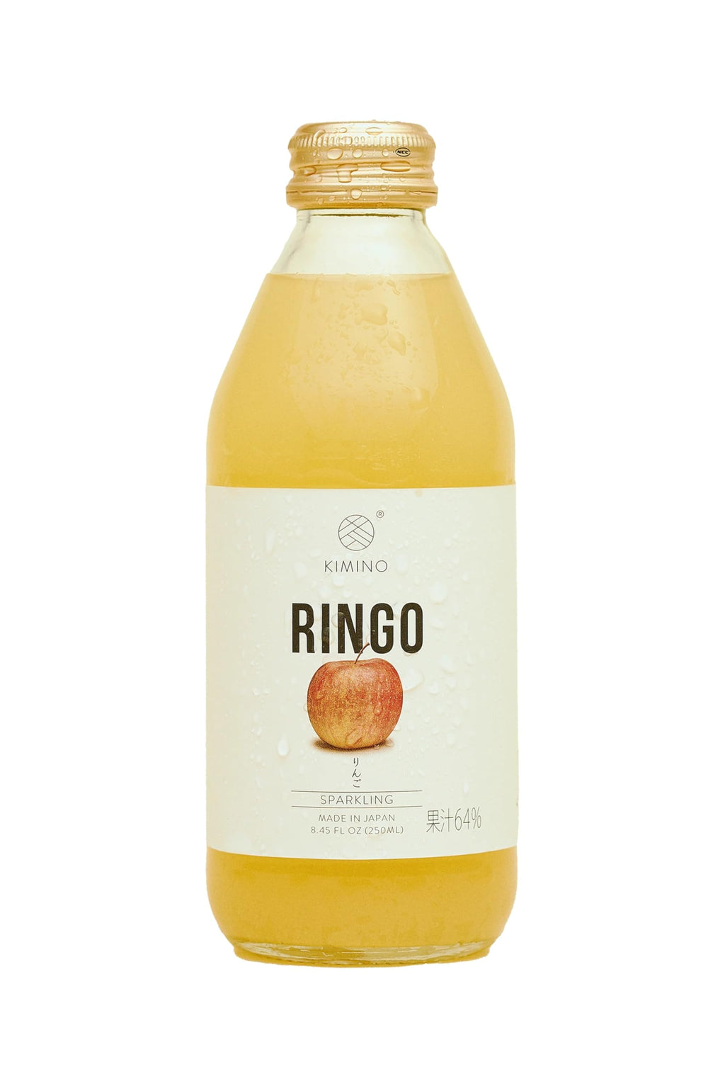 Kimino Ringo Apple Sparkling Juice, Aomori Fuji Apple, 12 Pack, 8.45 Fl Oz