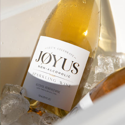 JØYUS Non-Alcoholic Sparkling White Wine, Dealcoholized Wine, 750ml Bottle