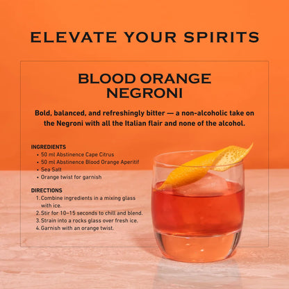Non Alcoholic Blood Orange Aperitif with Botanical Citrus Blend 750ml