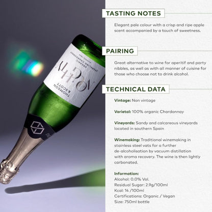 Thomson & Scott Noughty Sparkling Wine Bundle, Rosé and Chardonnay