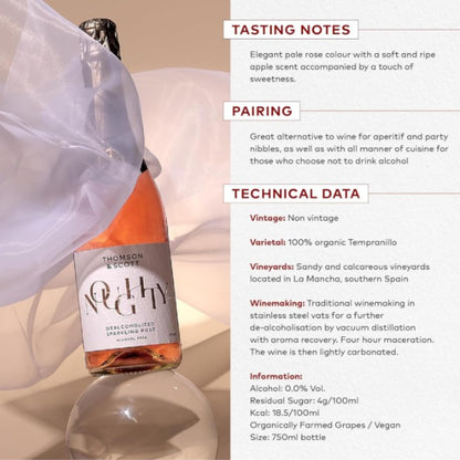 Thomson & Scott Noughty Sparkling Wine Bundle, Rosé and Chardonnay