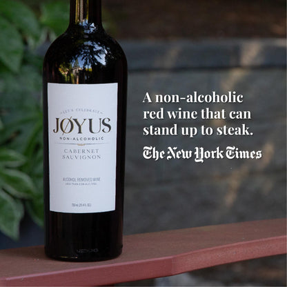 JØYUS Non-Alcoholic Red Wine, Dealcoholized Cabernet Wine, 750ml Bottle