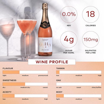 Thomson & Scott Noughty Sparkling Wine Bundle, Rosé and Chardonnay