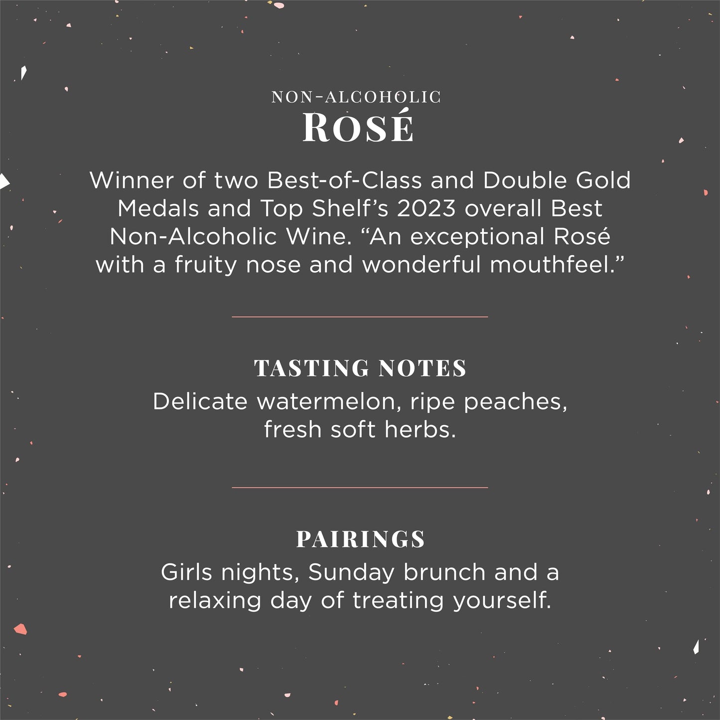 JØYUS Non-Alcoholic Rose´ Wine, Dealcoholized Wine, 750ml Bottle