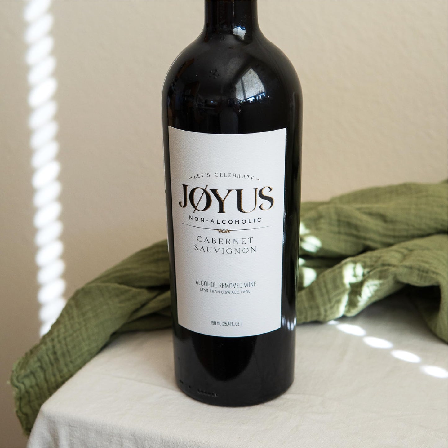 JØYUS Non-Alcoholic Red Wine, Dealcoholized Cabernet Wine, 750ml Bottle
