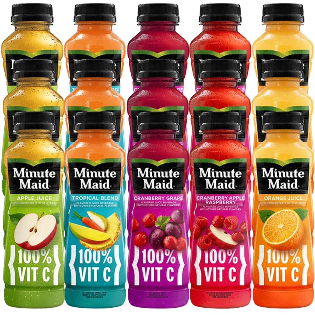 Orange Apple Juice Variety Pack with Fruit Blend Flavors 15 Pack