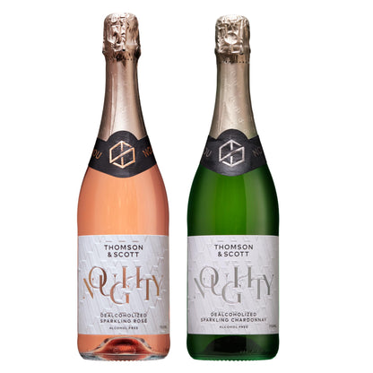 Thomson & Scott Noughty Sparkling Wine Bundle, Rosé and Chardonnay