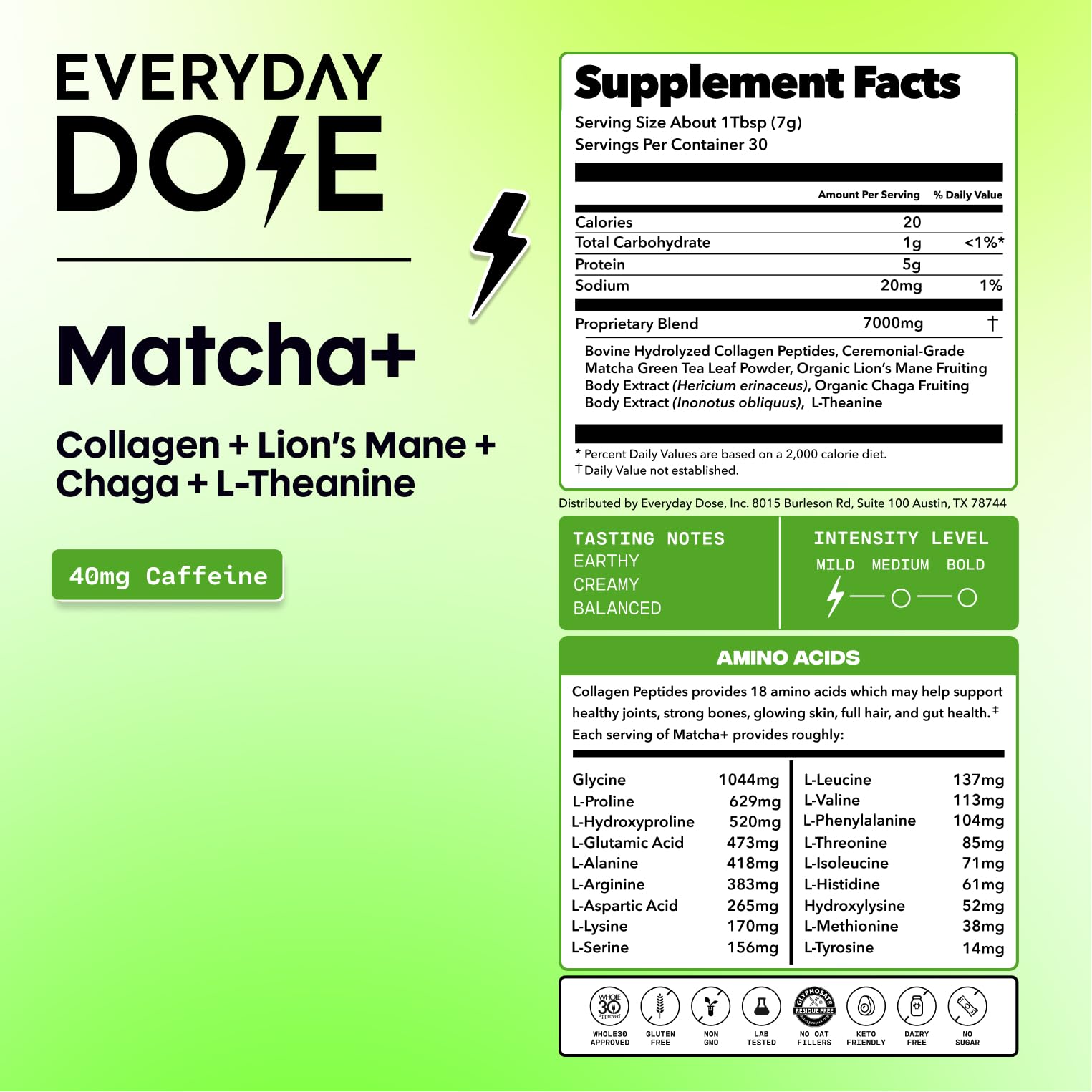 Mushroom Matcha Powder with Ceremonial Grade Japanese Tea Blend