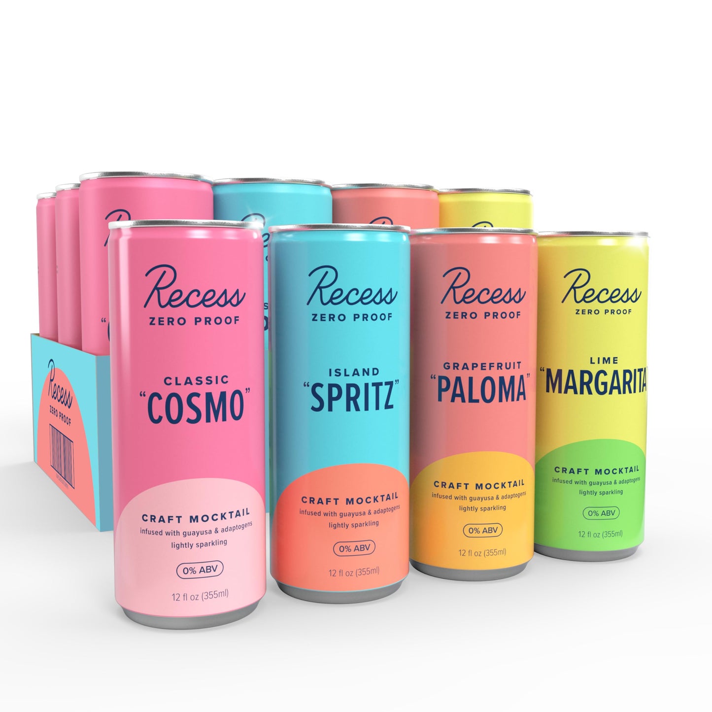 Recess Zero Proof Non-Alcoholic Mocktail, 12 Pack