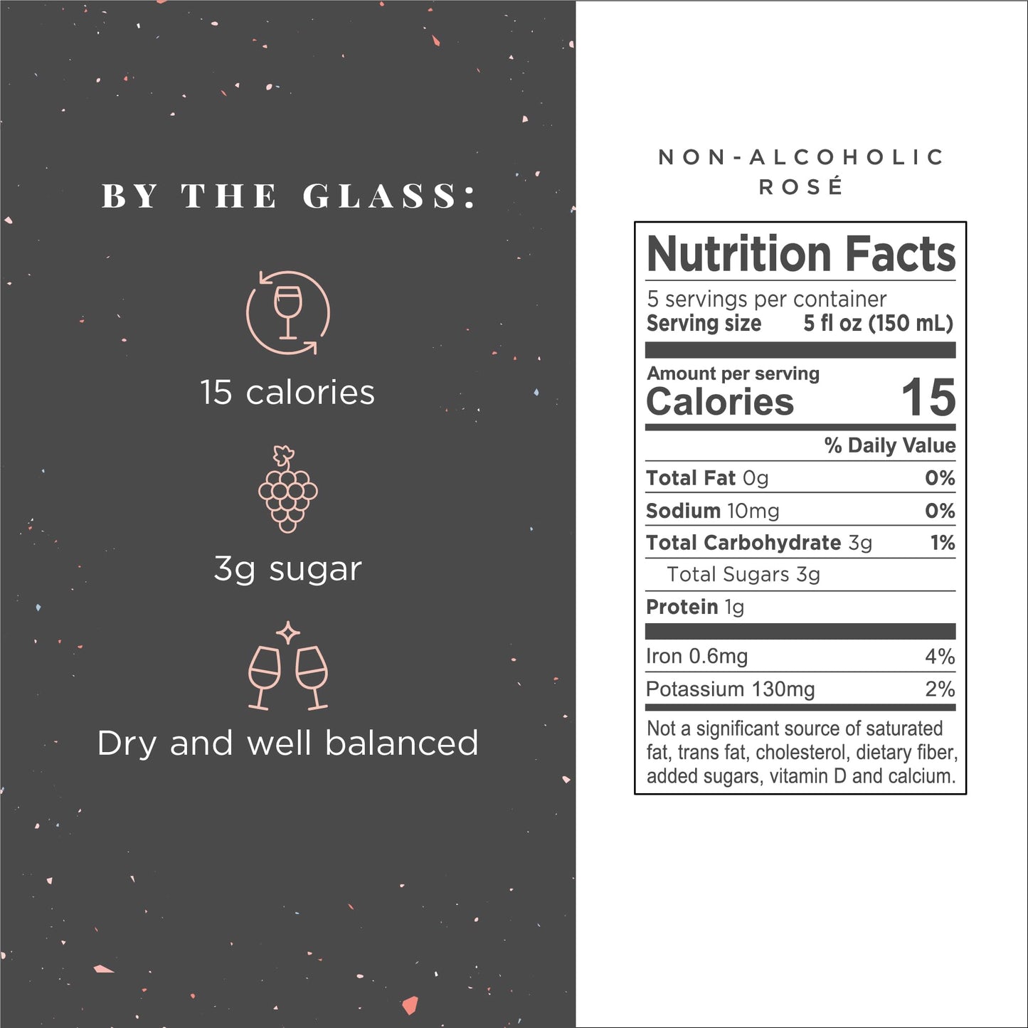 JØYUS Non-Alcoholic Rose´ Wine, Dealcoholized Wine, 750ml Bottle