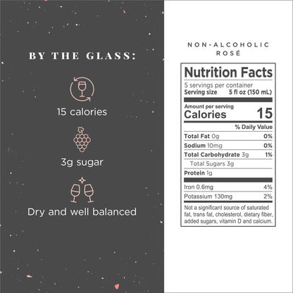 JØYUS Non-Alcoholic Rose´ Wine, Dealcoholized Wine, 750ml Bottle