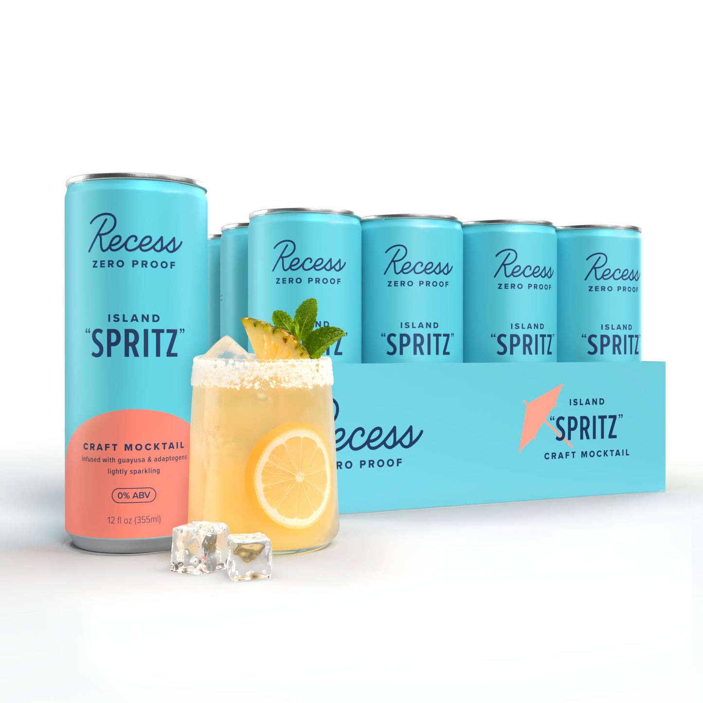 Recess Zero Proof Non-Alcoholic Mocktail, 12 Pack