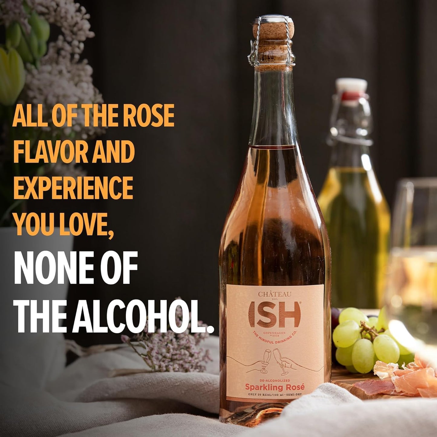 Non Alcoholic Sparkling Wine with Low Sugar 750ml Bottle