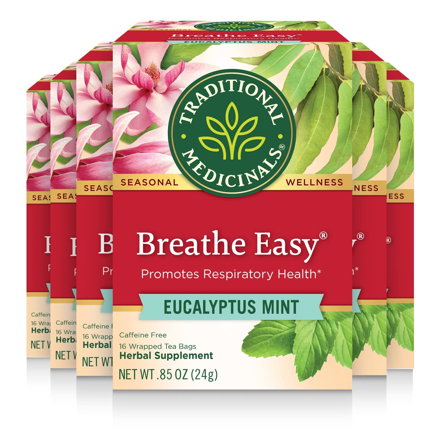 Traditional Medicinals Breathe Easy Eucalyptus Mint, 96 Tea Bags