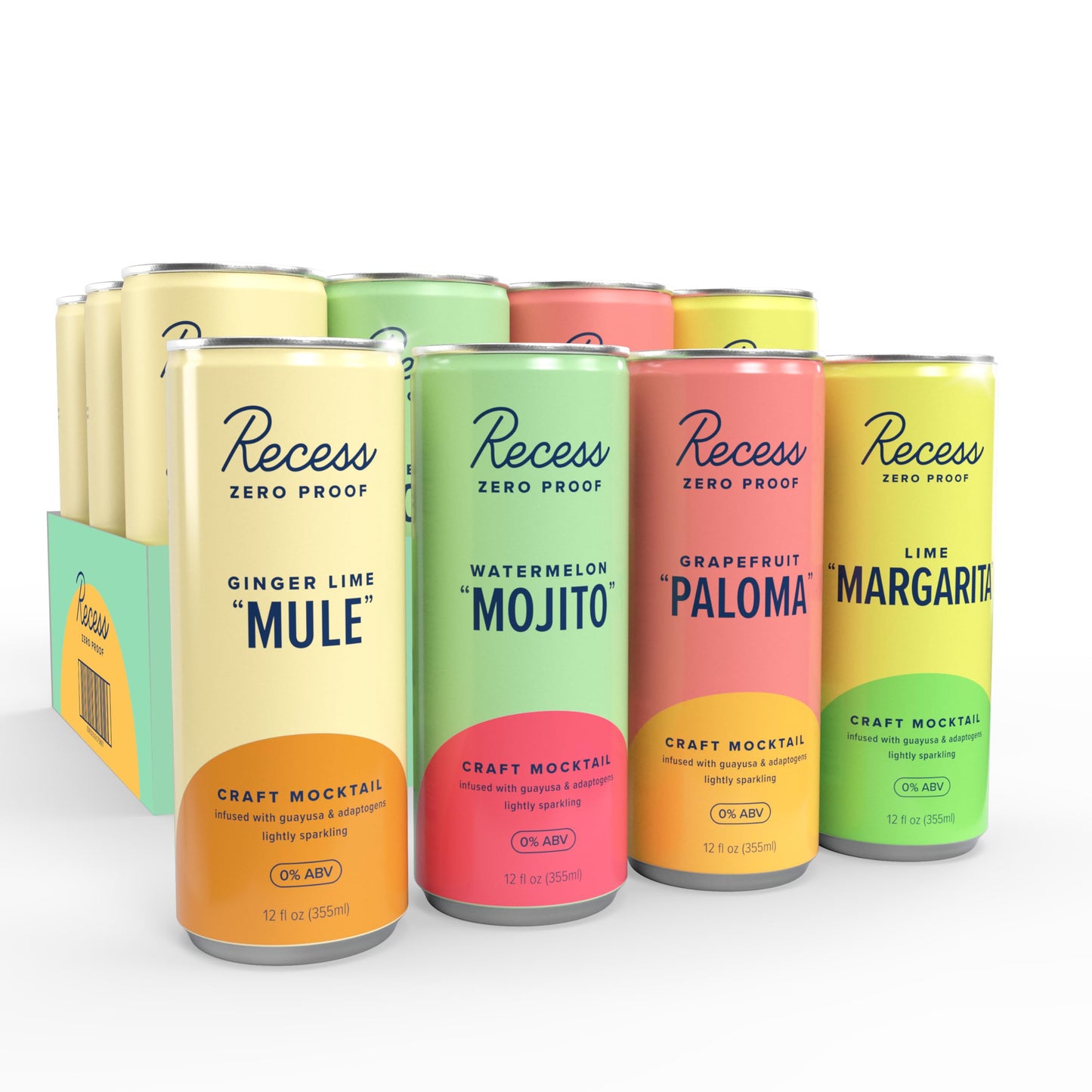 Recess Zero Proof Non-Alcoholic Mocktail, 12 Pack