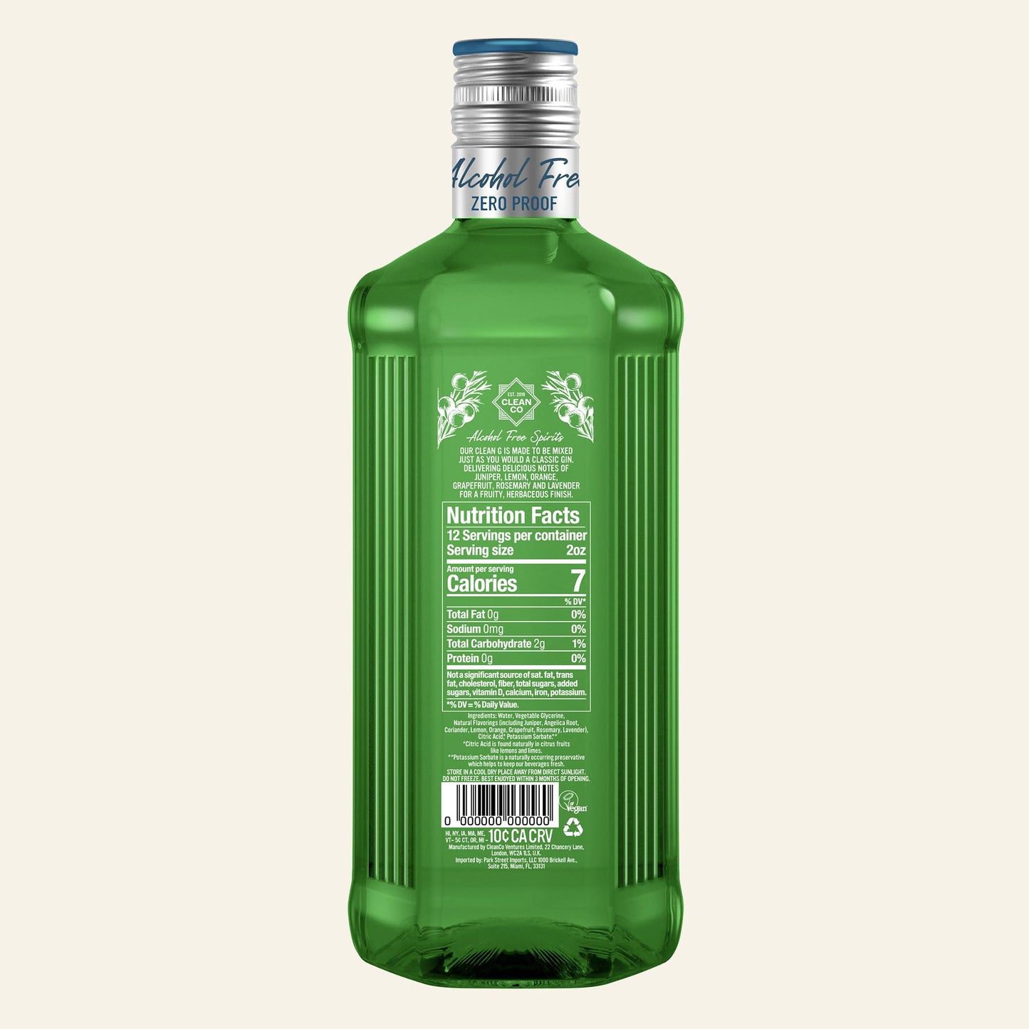 Non Alcoholic Clean Spirit with Zero Sugar and Low Calories 700ml