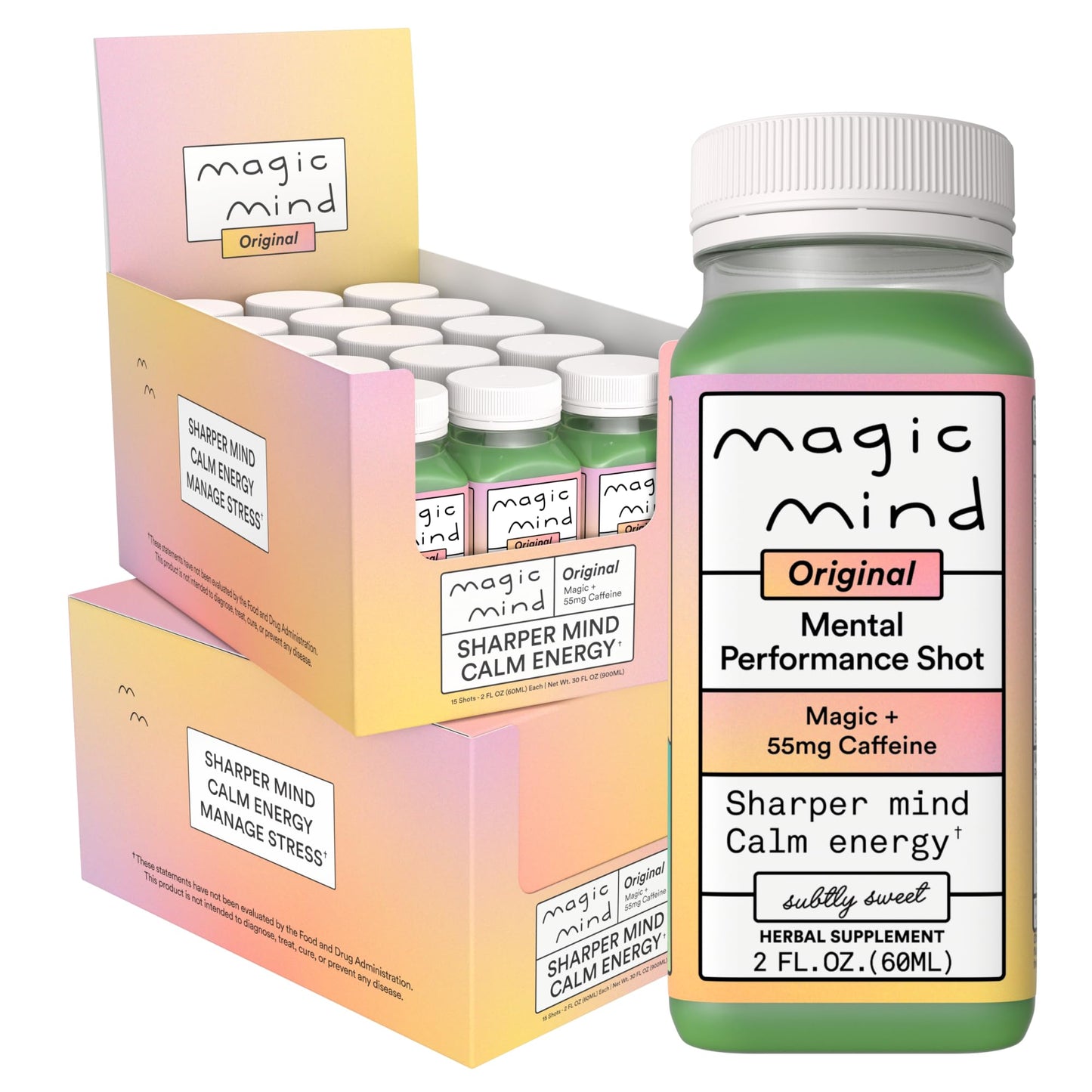 Focus Energy Drink Shots with Matcha, Adaptogens & Functional Mushrooms