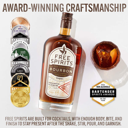 Zero Proof Bourbon Alternative Whiskey Style Spirit 750ml