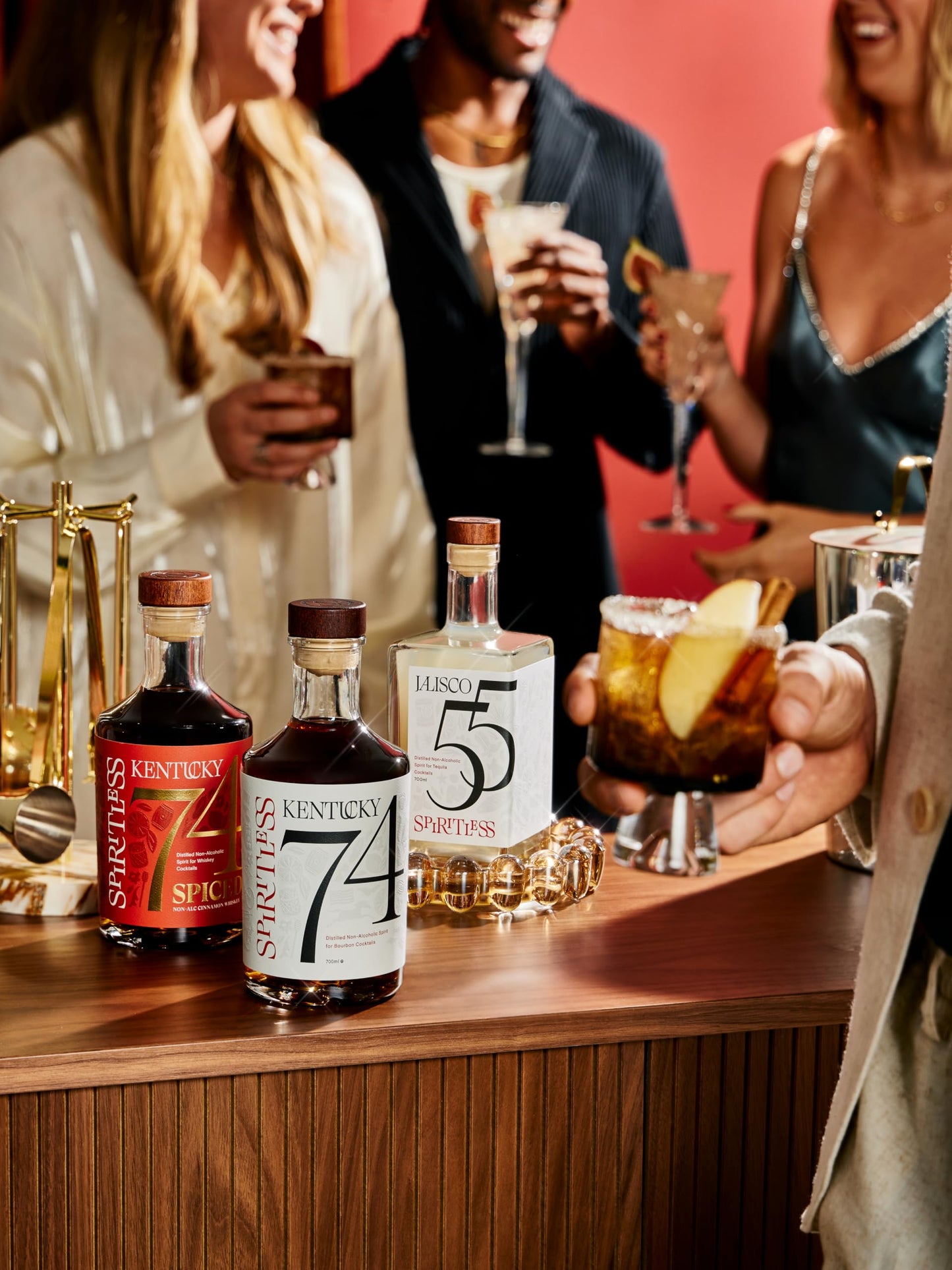 Non Alcoholic Bourbon Whiskey Alternative for Mocktails & Cocktails 750ml