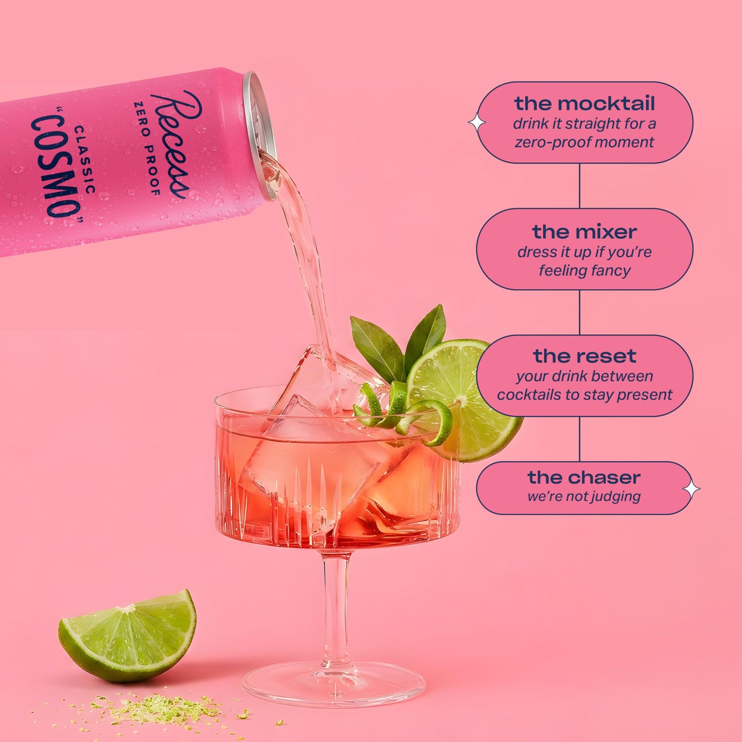 Recess Zero Proof Non-Alcoholic Mocktail, 12 Pack