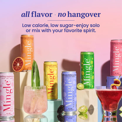 Non Alcoholic Mocktail Drinks with Real Juice Flavor Blend 12 Pack