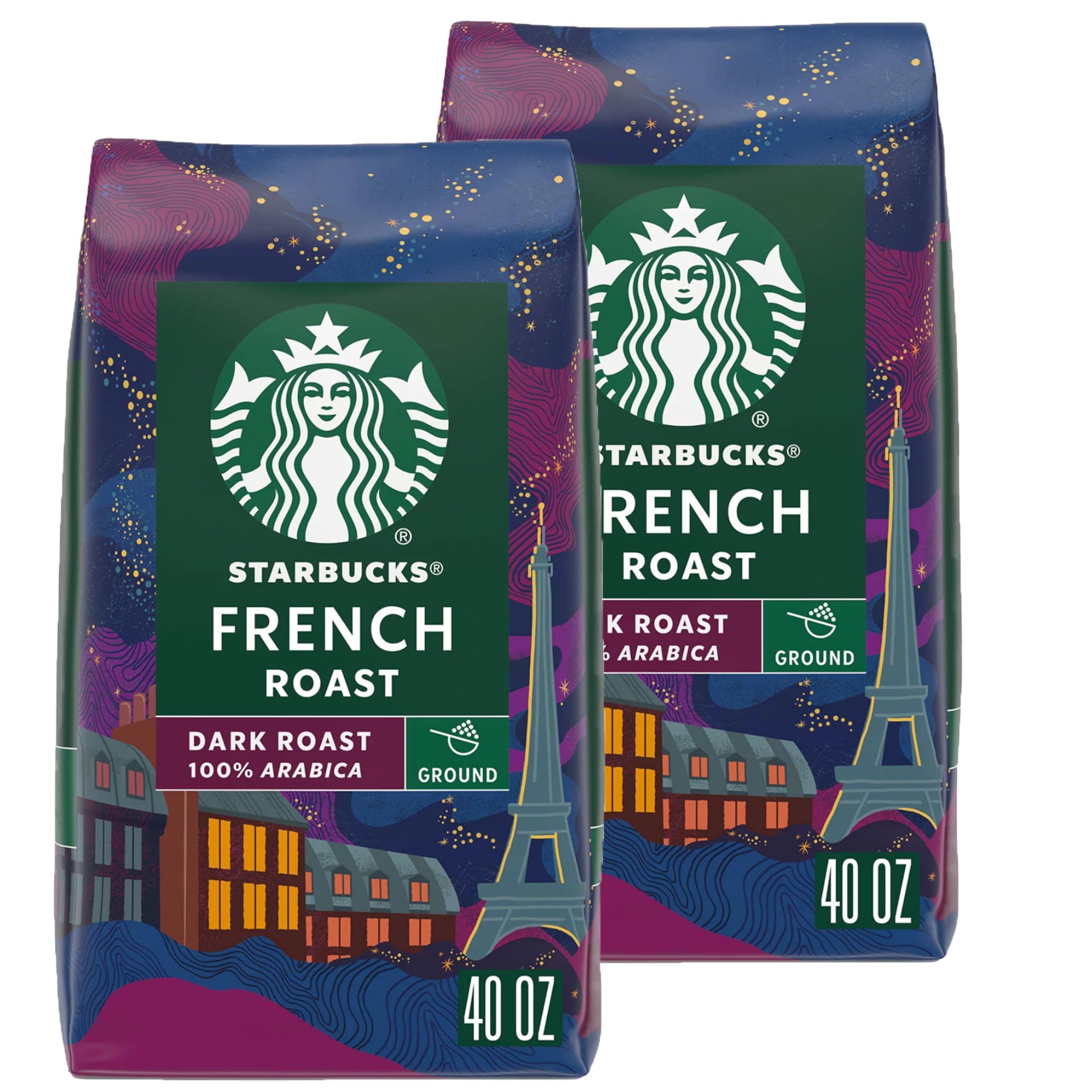 Dark Roast Espresso Ground Coffee 100% Arabica Beans 28 oz