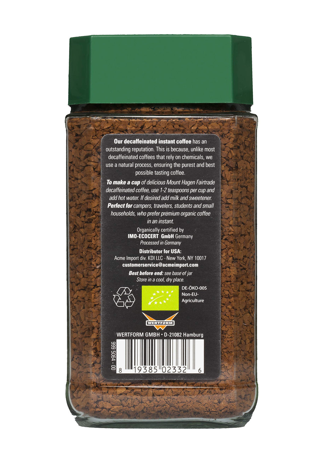 Mount Hagen Organic Coffee - Cafe Decaffeinated 3.53 oz Variation (3.53 oz)