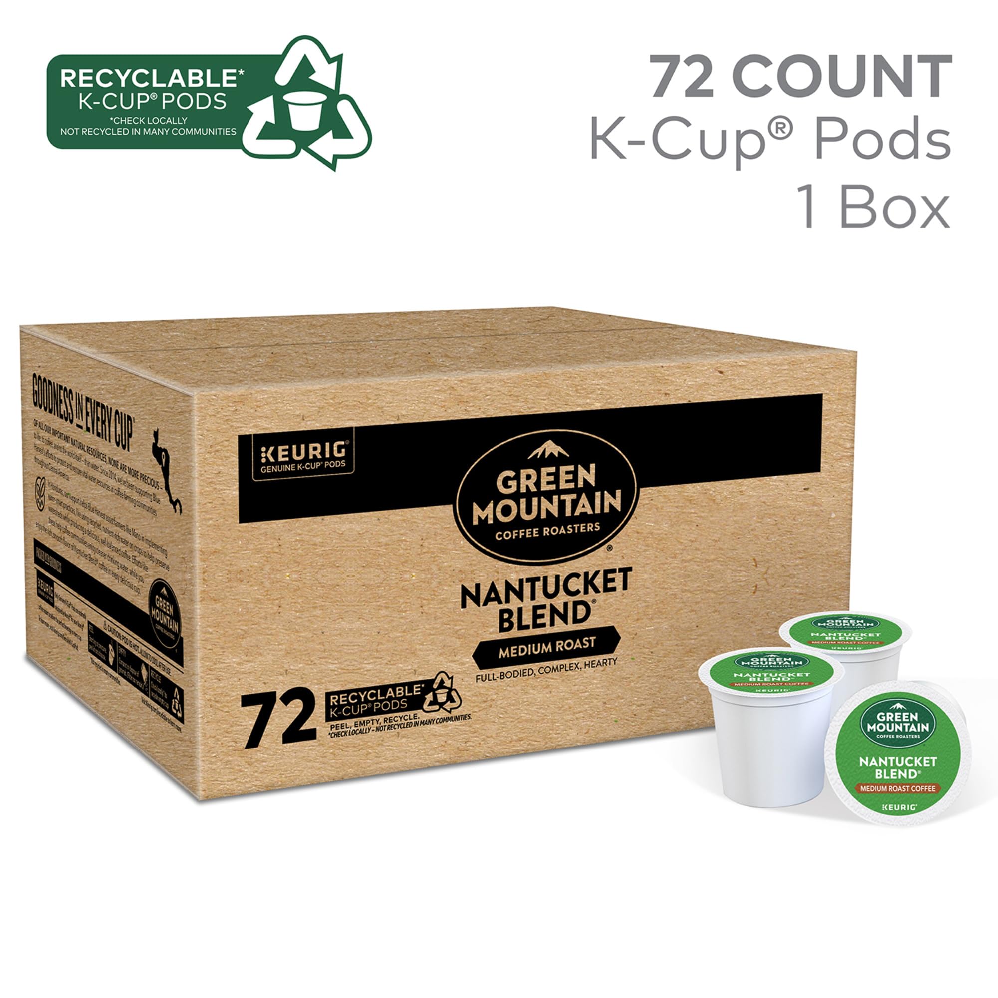 Nantucket Blend Medium Roast Single-Serve Coffee Pods 72 Count