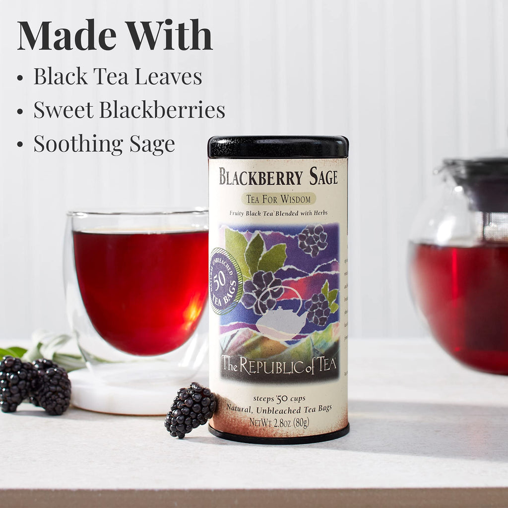 Blackberry Sage Black Tea with Natural Fruit & Herbal Notes
