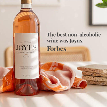 JØYUS Non-Alcoholic Rose´ Wine, Dealcoholized Wine, 750ml Bottle