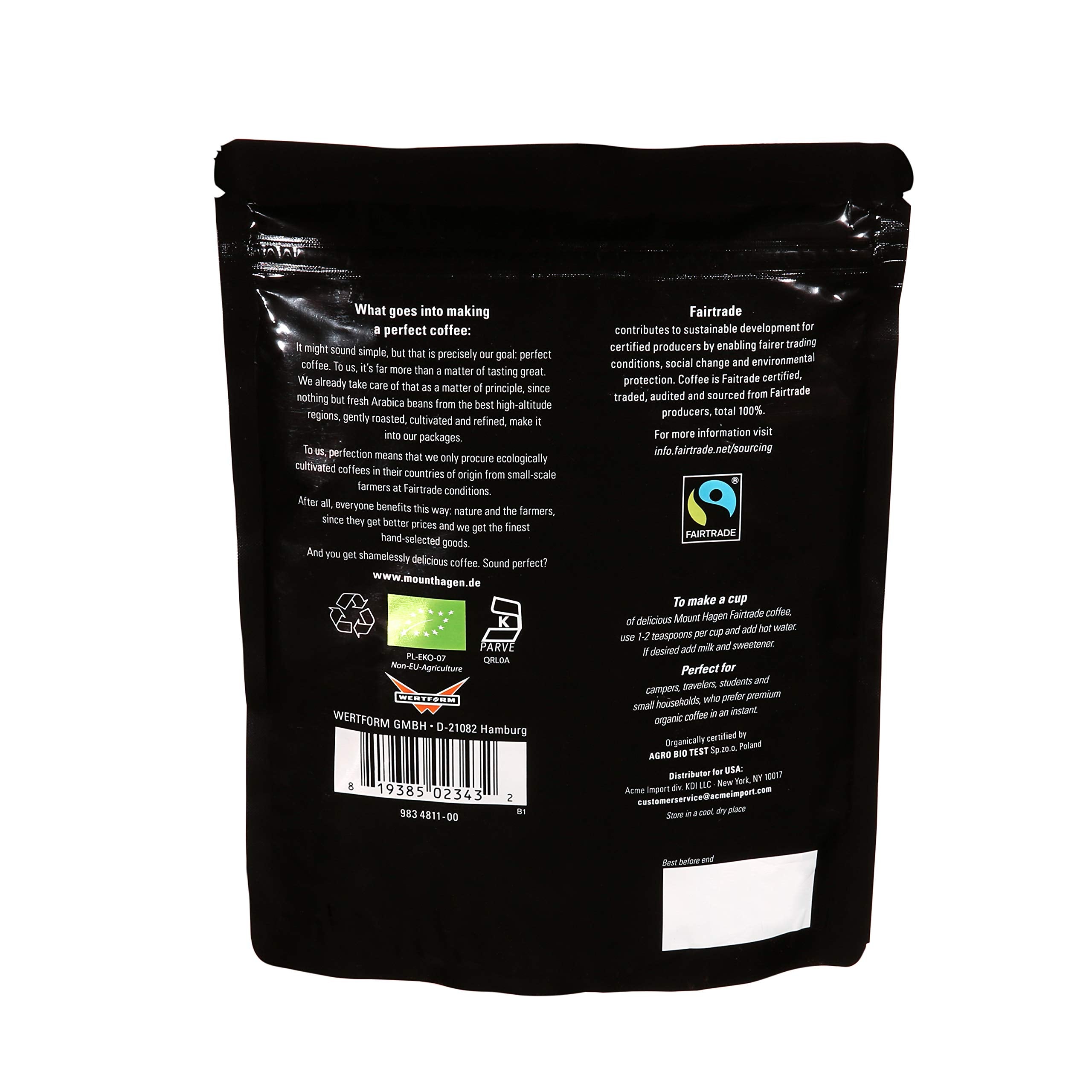 Organic Freeze Dried Instant Arabica Coffee Medium Roast 2 Pack